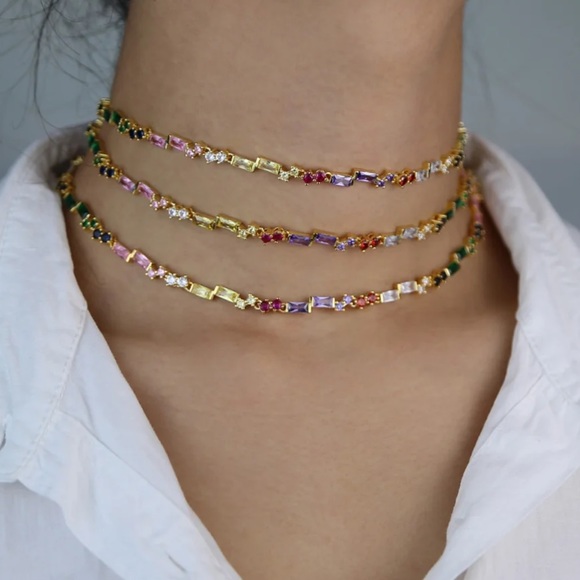 Stunning Handmade Multicolored Crystal Necklace - Picture 3 of 6